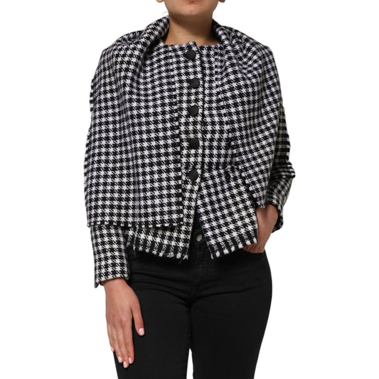 Dolce & Gabbana Multicolor Wool Monochrome Patterned Jacket Dolce & Gabbana