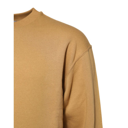Dolce & Gabbana Mustard Cotton DG Embossed Pullover Sweater Dolce & Gabbana