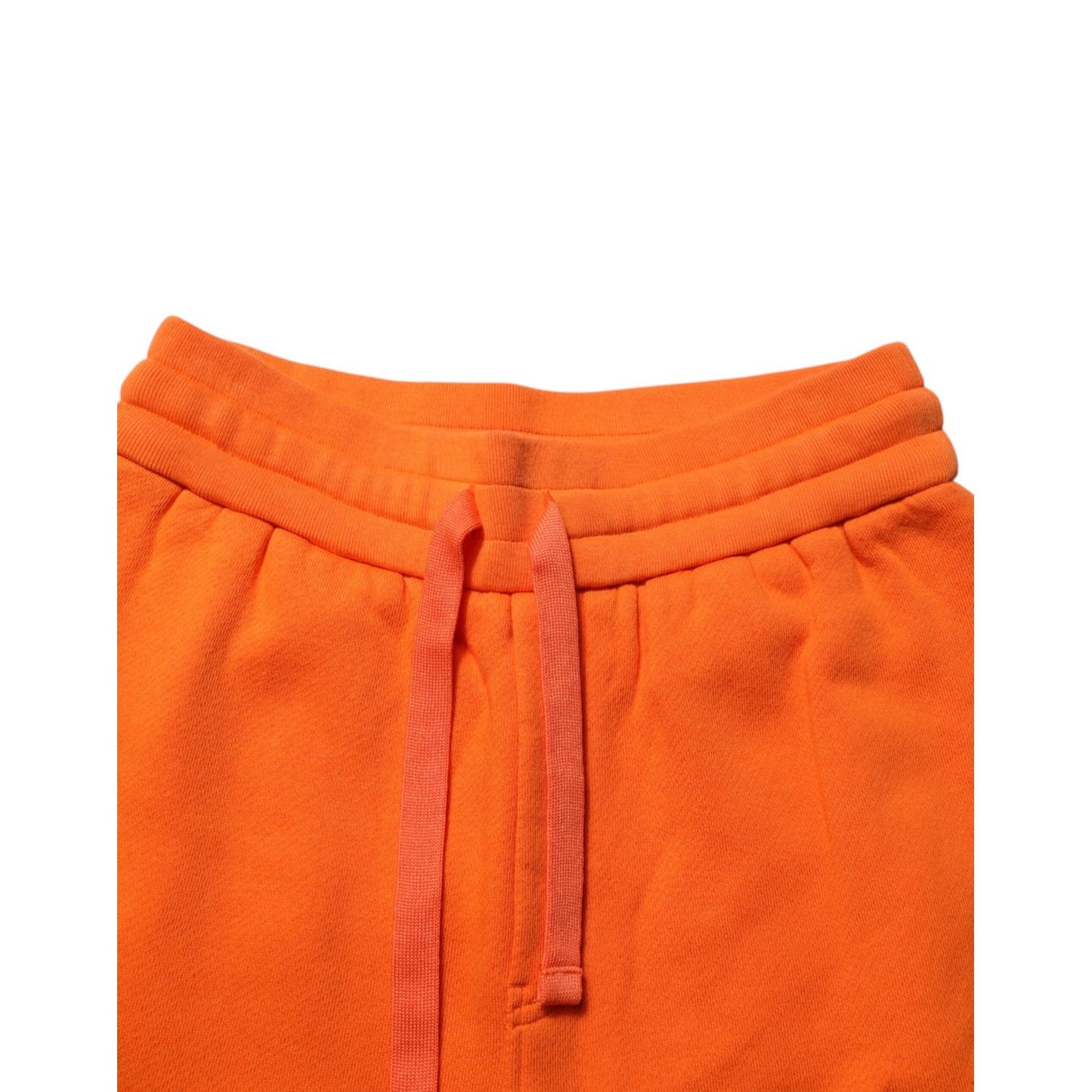 Dolce & Gabbana Orange Cotton DG VIB3 Logo Drawstring Sweatpants Pants