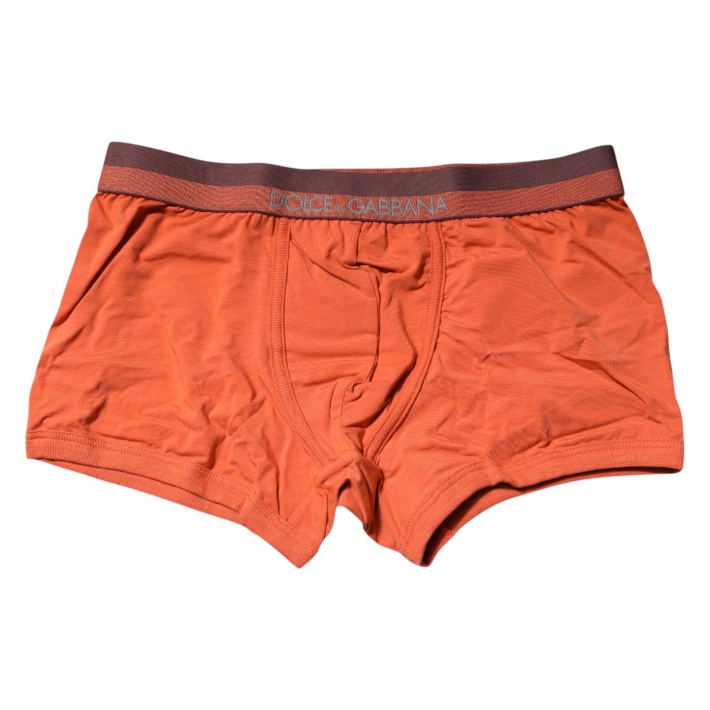 Dolce & Gabbana Orange Cotton Regular Boxer Brief Underwear Dolce & Gabbana