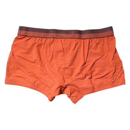 Dolce & Gabbana Orange Cotton Regular Boxer Brief Underwear Dolce & Gabbana