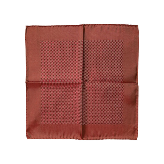Dolce & Gabbana Orange Silk Square Men Foulard Scarf Dolce & Gabbana