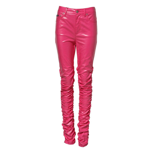 Dolce & Gabbana Pink Cotton High Waisted Skinny Denim Jeans Dolce & Gabbana