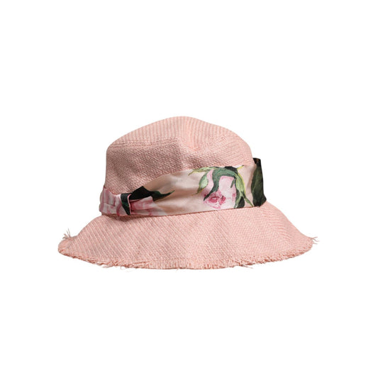 Dolce & Gabbana Pink Cotton Wide Brim Bucket Hat Dolce & Gabbana