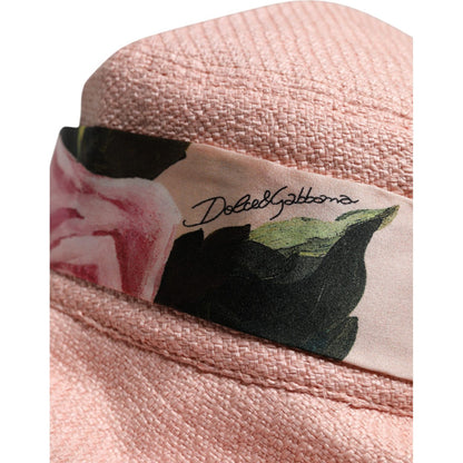 Dolce & Gabbana Pink Cotton Wide Brim Bucket Hat Dolce & Gabbana