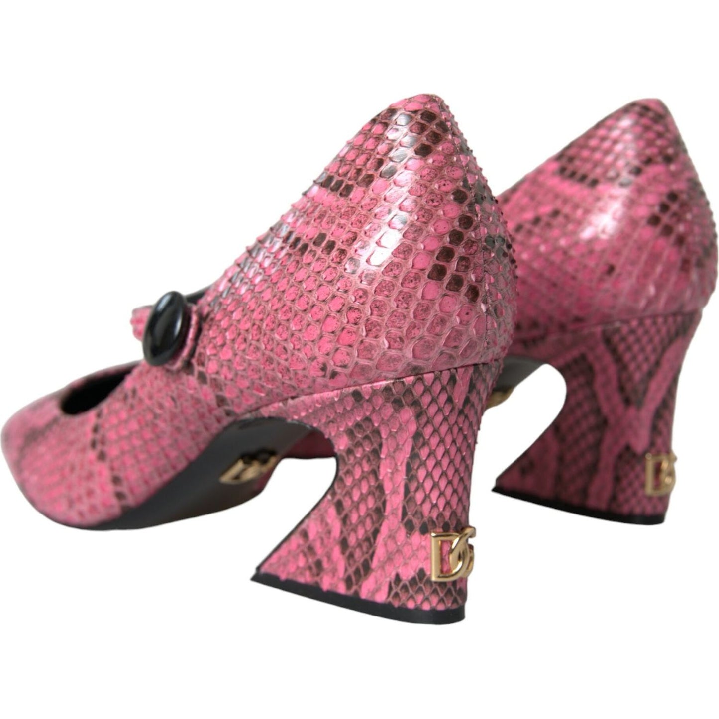 Dolce & Gabbana Pink Python Leather Mary Jane Heels Shoes 1728,67345645728,Dolce & Gabbana,EU39/US8.5,Material: 100% Python skin leather,Mid Heel - Pumps - Shoes,New with tags,Pink,Pumps - Shoes,Pumps - Women - Shoes,Shoes,Women