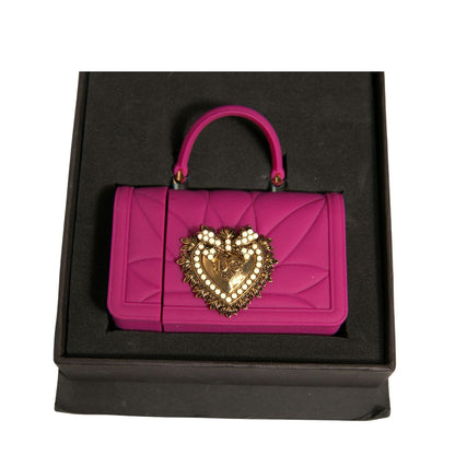 Dolce & Gabbana Pink Silicone Devotion Heart Cover Hand Bag Airpod Case Dolce & Gabbana