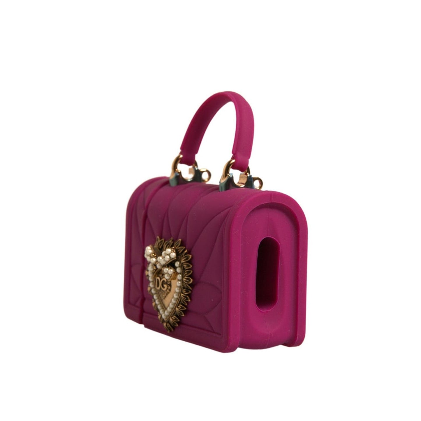 Dolce & Gabbana Pink Silicone Devotion Heart Cover Hand Bag Airpod Case Dolce & Gabbana