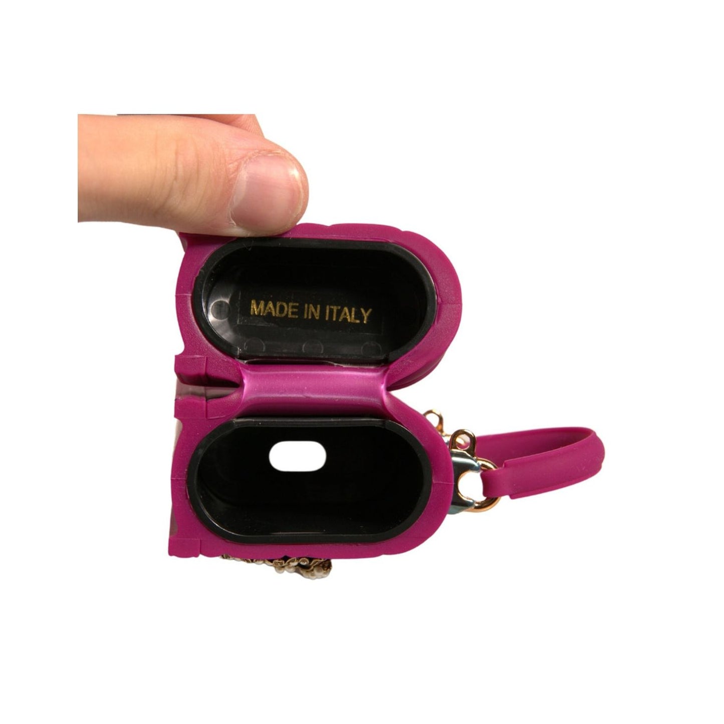 Dolce & Gabbana Pink Silicone Devotion Heart Cover Hand Bag Airpod Case Dolce & Gabbana