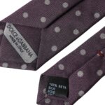 Dolce & Gabbana Purple 100% Silk Polka Dot Adjustable Men Tie Dolce & Gabbana