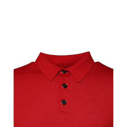 Dolce & Gabbana Red Cashmere Collared Pullover Sweater 1728,67345645728,Cashmere - Sweaters - Clothing,Clothing,Dolce & Gabbana,IT54 | XL,Material: 100% cashmere,Men,Men - Clothing,Preowned / Defect,Red,Sweaters - Clothing,Sweaters - Men - Clothing
