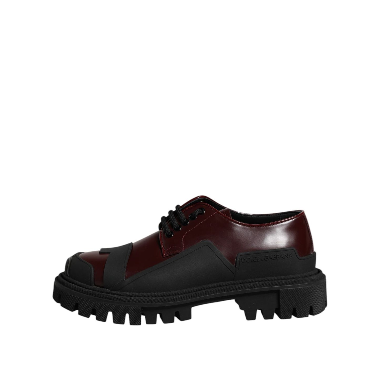 Dolce & Gabbana Red Leather Lace Up Trekking Dress Shoes Dolce & Gabbana