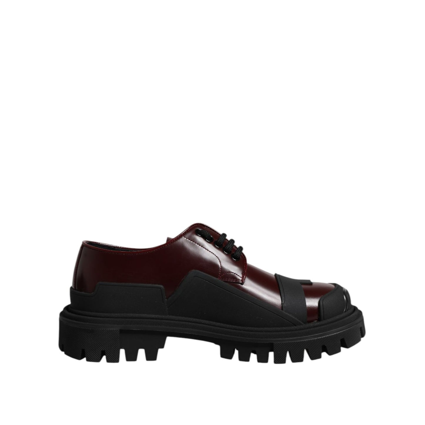 Dolce & Gabbana Red Leather Lace Up Trekking Dress Shoes Dolce & Gabbana