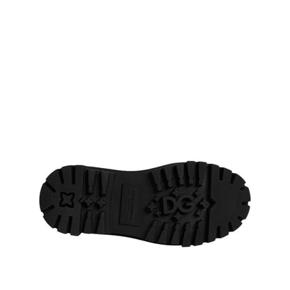 Dolce & Gabbana Red Leather Lace Up Trekking Dress Shoes Dolce & Gabbana