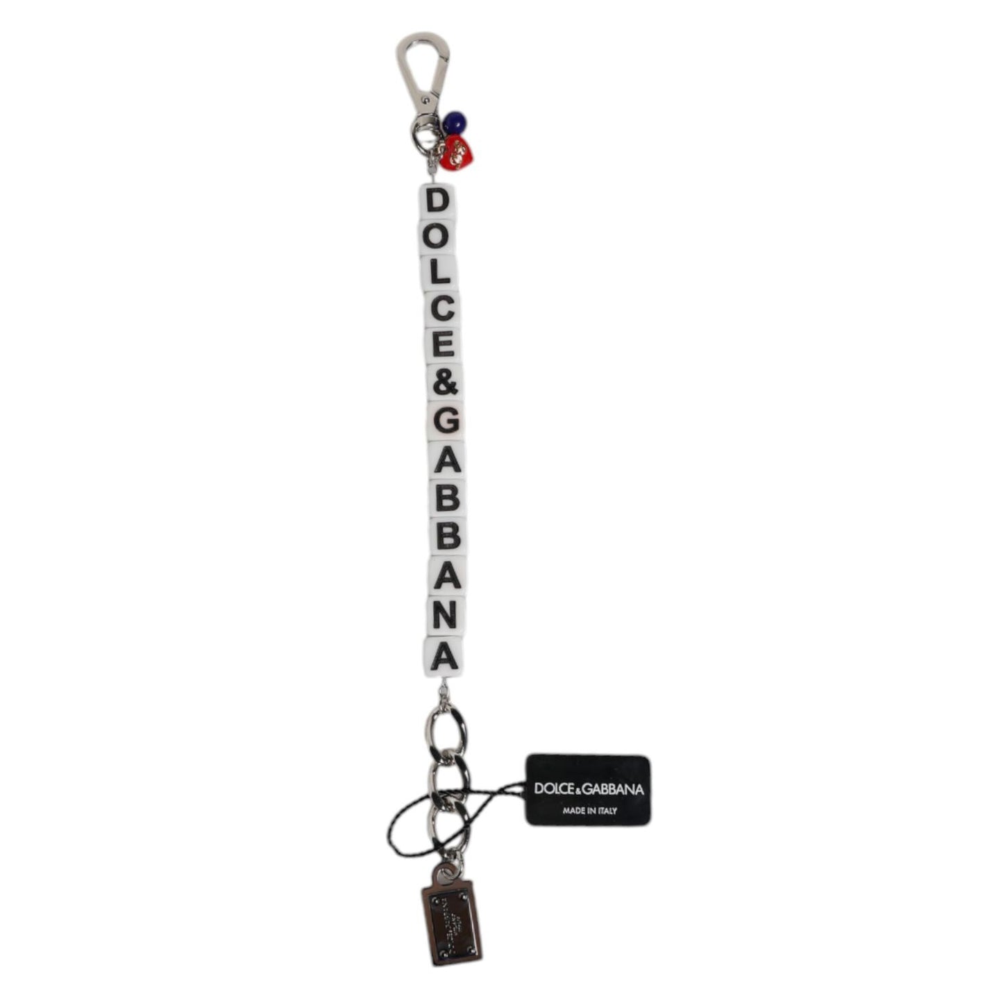 Dolce & Gabbana Silver Brass Chain Dice Logo Embellished Charm Bracelet Dolce & Gabbana