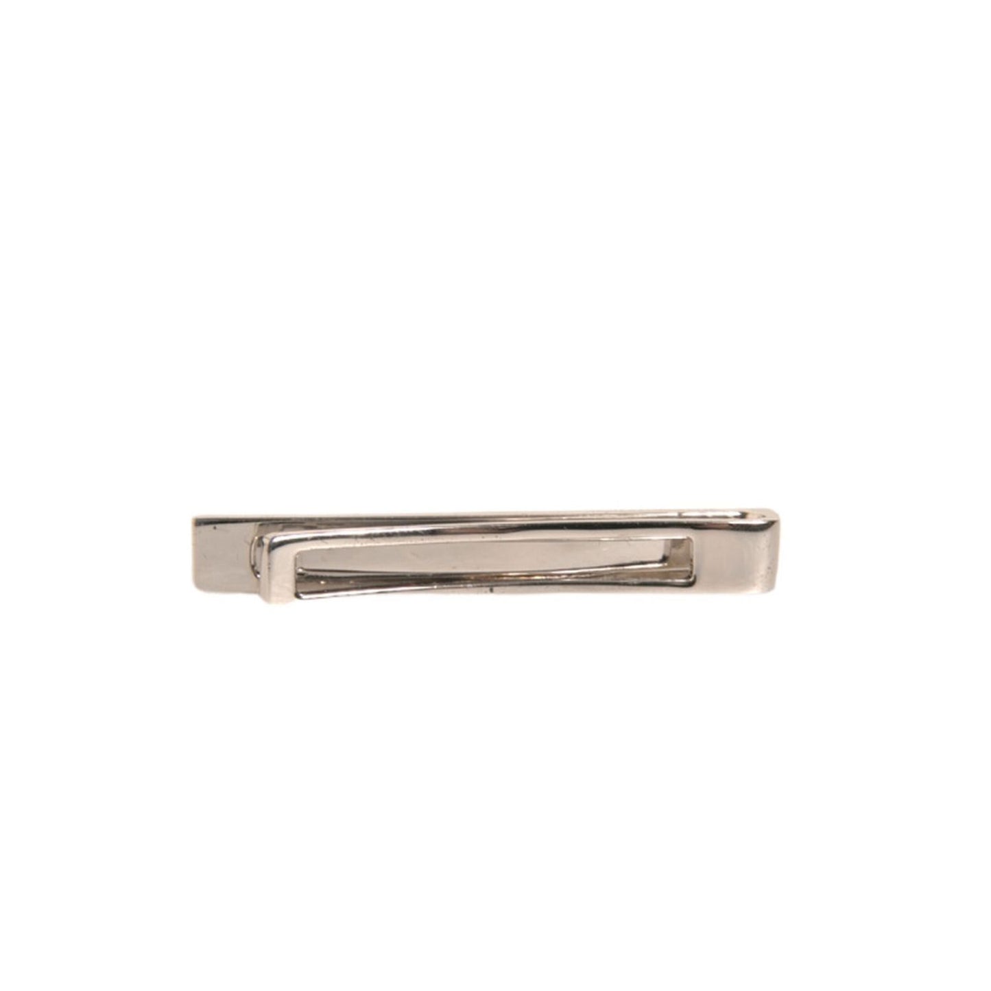 Dolce & Gabbana Silver Tone Brass Logo Branded Tie Clip Bar