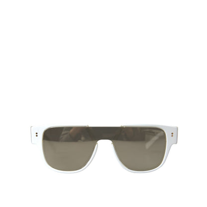 Dolce & Gabbana White Acetate Mirror Lenses DG4356 Sunglasses