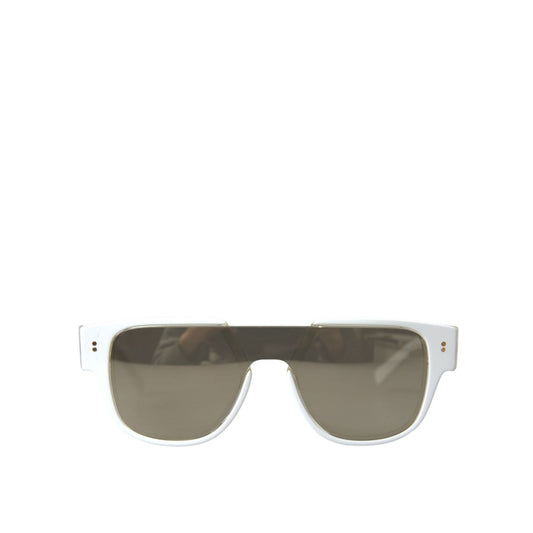 Dolce & Gabbana White Acetate Mirror Lenses DG4356 Sunglasses