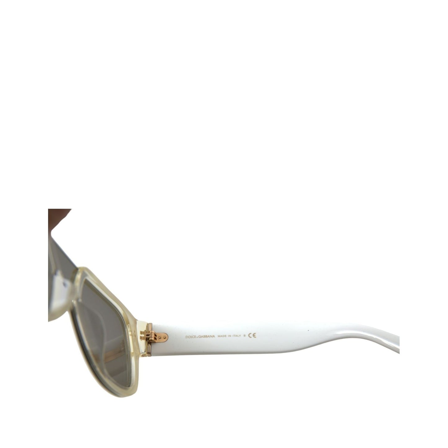 Dolce & Gabbana White Acetate Mirror Lenses DG4356 Sunglasses