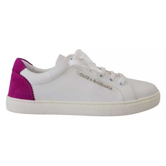 Dolce & Gabbana White Classic Sneakers Women Leather Shoes Dolce & Gabbana