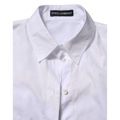 Dolce & Gabbana White Collared Short Sleeve Polo Shirt Top