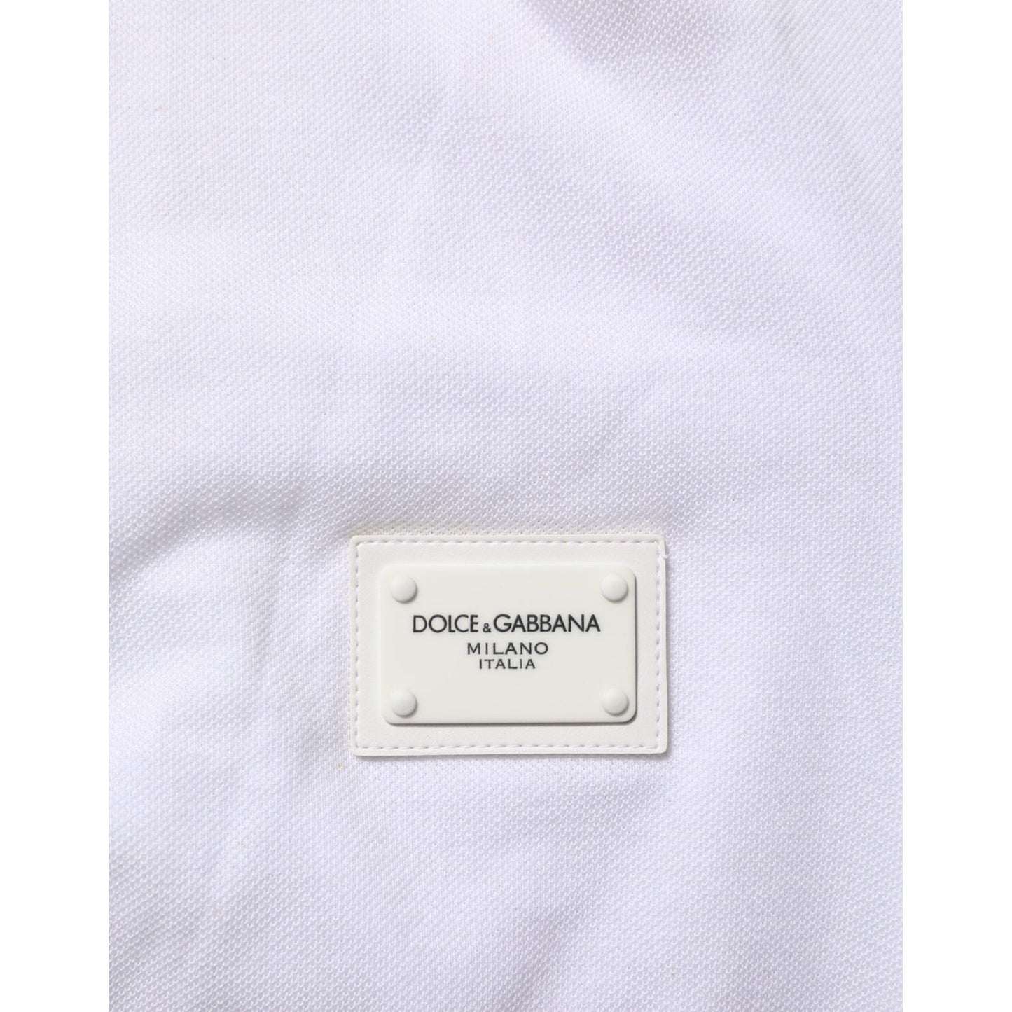 Dolce & Gabbana White Collared Short Sleeves Polo T-shirt
