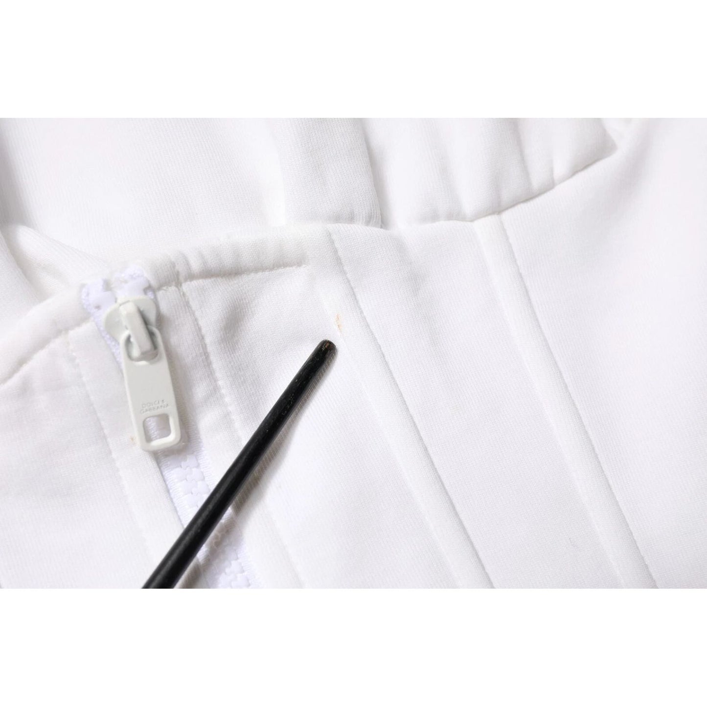 Dolce & Gabbana White Corset Stretch Cotton Top T-shirt