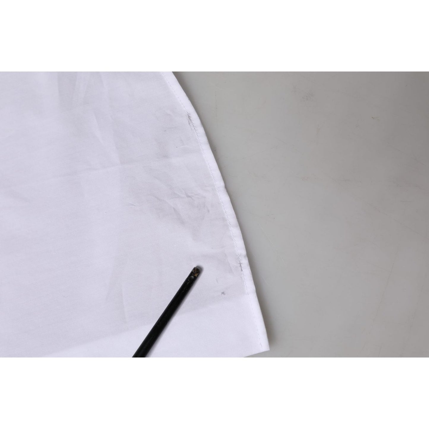 Dolce & Gabbana White Cotton Collared Short Sleeves Top Dolce & Gabbana