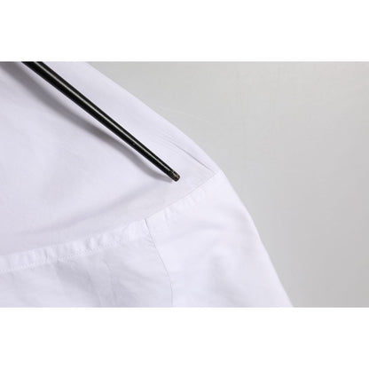 Dolce & Gabbana White Cotton GOLD DGPatch Formal Dress Shirt