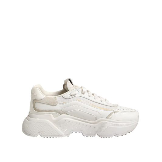 Dolce & Gabbana White DAYMASTER Calf Leather Sneakers Shoes Dolce & Gabbana