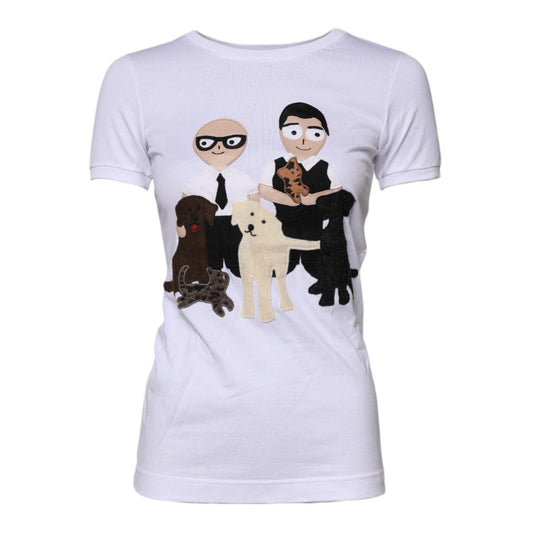 Dolce & Gabbana White #DGFAMILY Embroidery Cotton T-shirt Dolce & Gabbana
