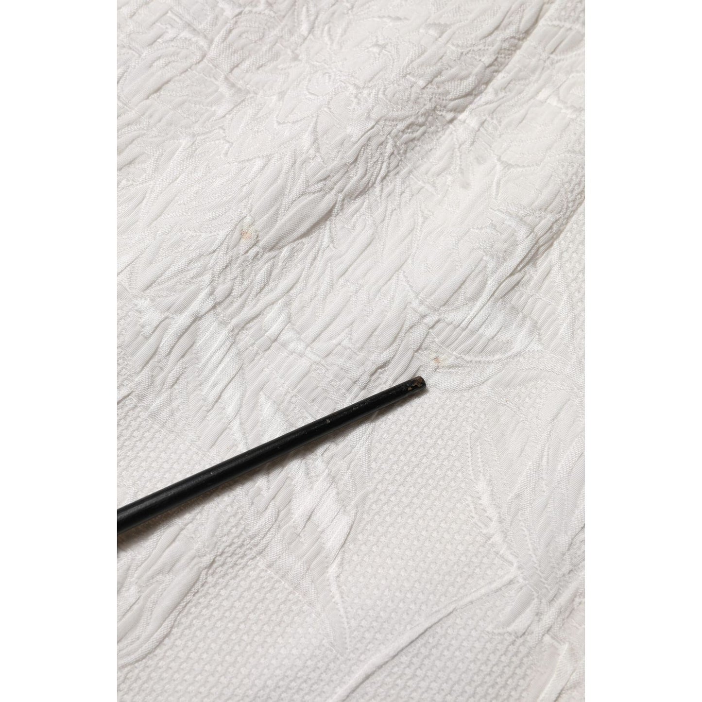 Dolce & Gabbana White Floral Brocade A-line High Waist Skirt Dolce & Gabbana