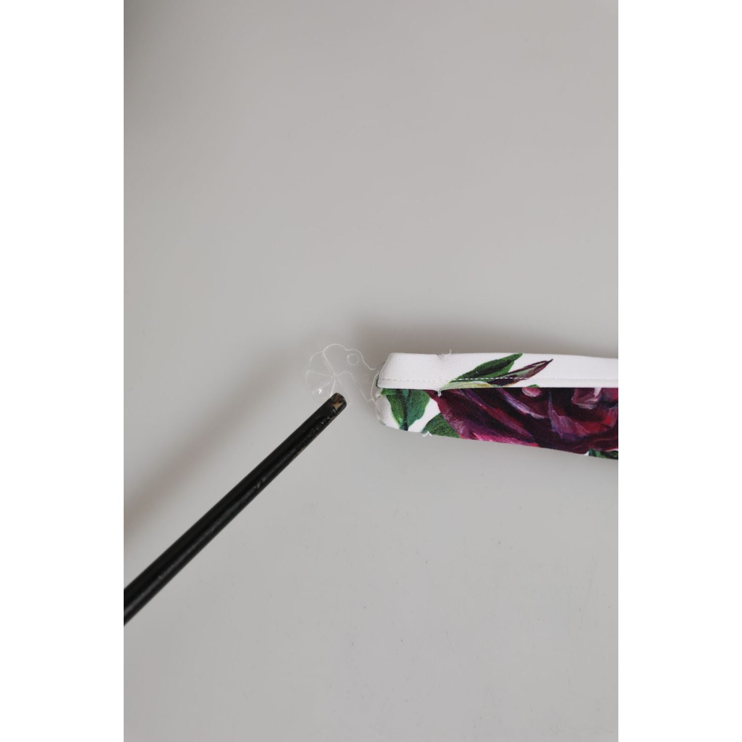 Dolce & Gabbana White Floral Print Halter Bikini Top Swimwear