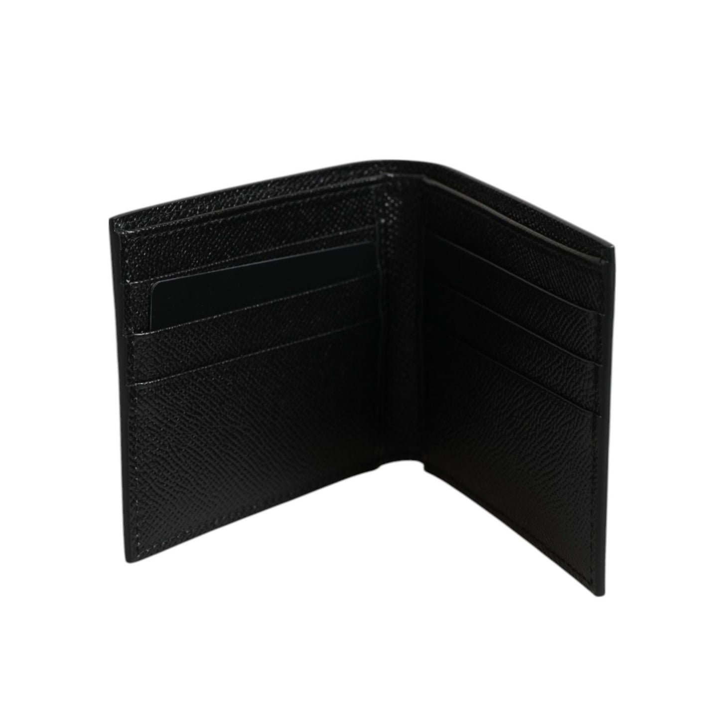 Dolce & Gabbana White Leather DG Star Logo Bifold Men Card Holder Wallet Dolce & Gabbana