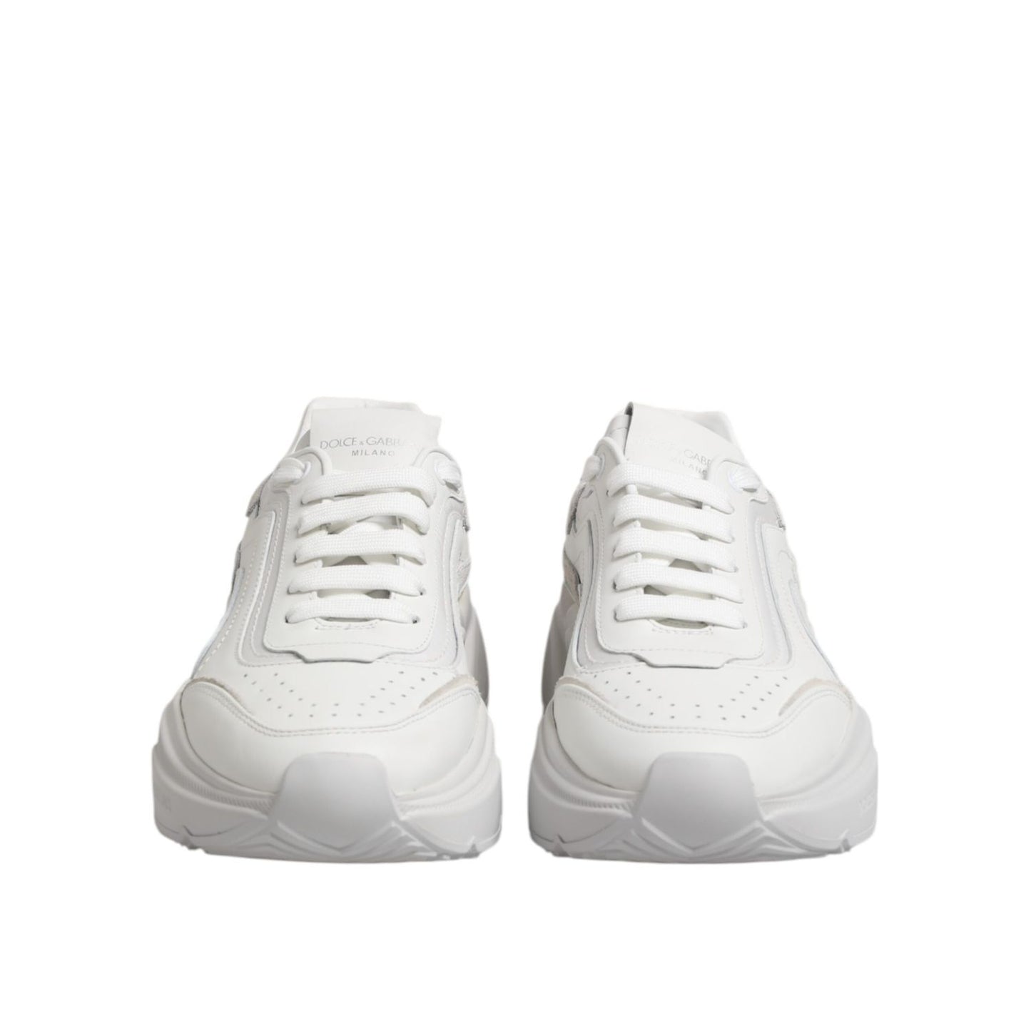 Dolce & Gabbana White Leather Daymaster Low Top Sneakers Shoes Dolce & Gabbana