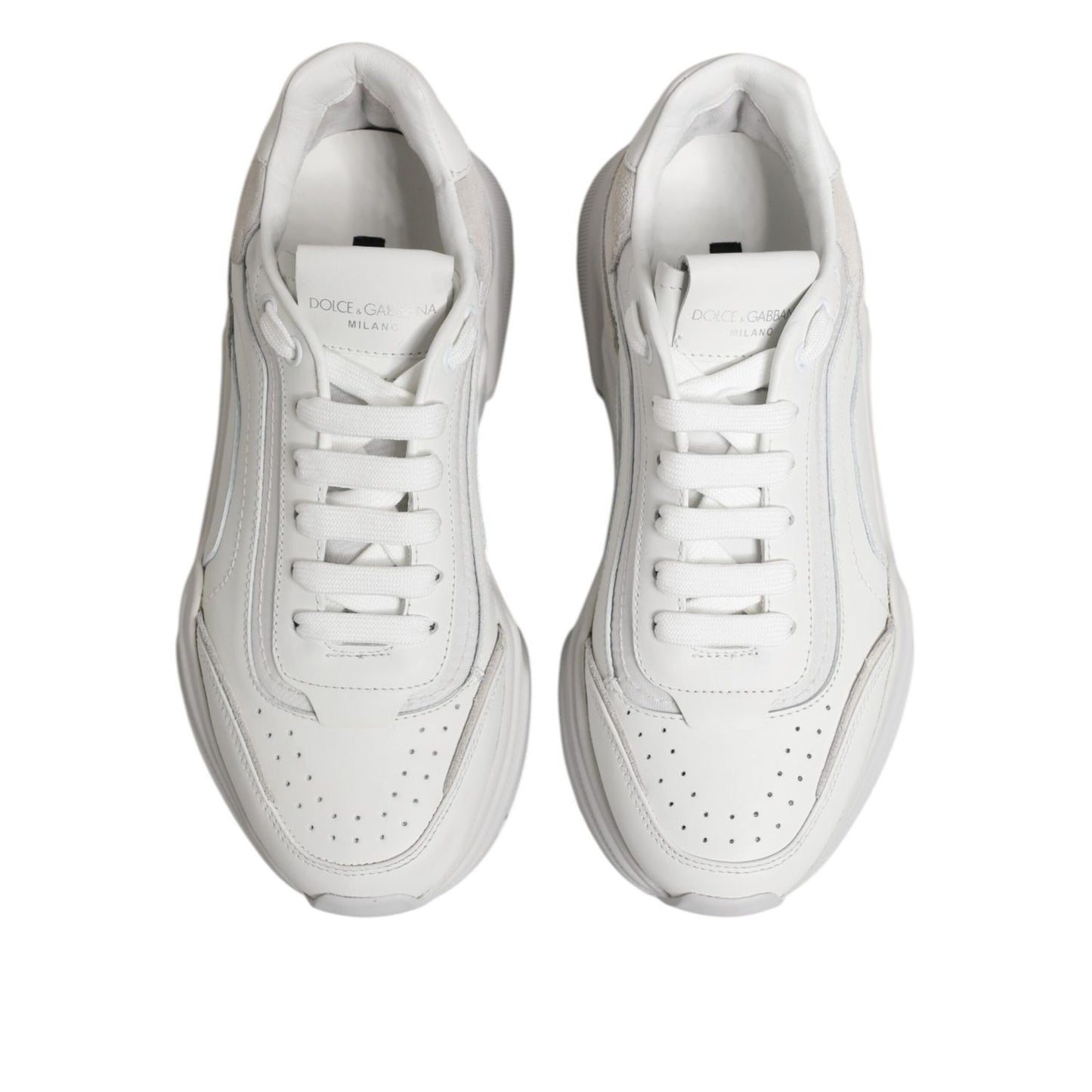 Dolce & Gabbana White Leather Daymaster Low Top Sneakers Shoes Dolce & Gabbana