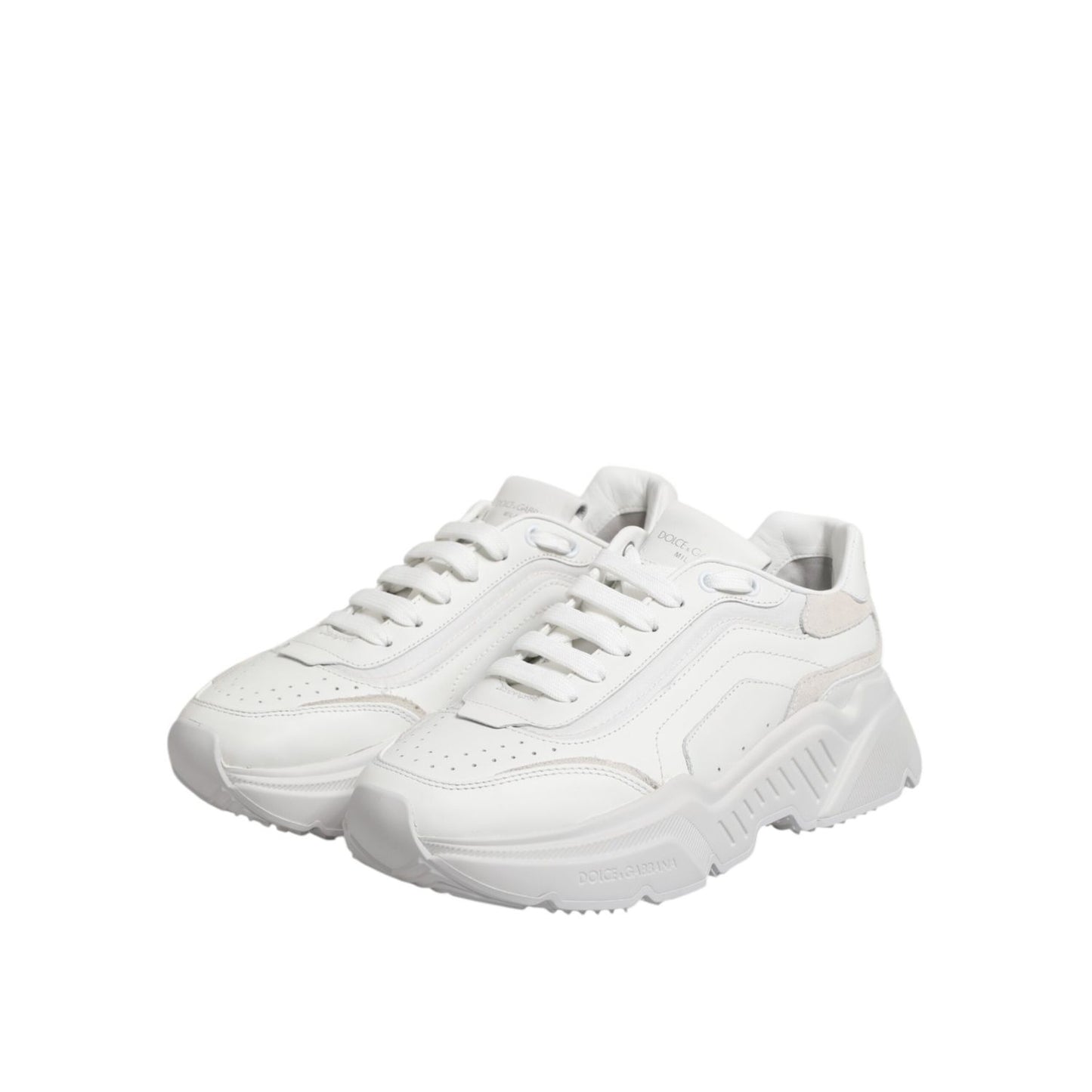 Dolce & Gabbana White Leather Daymaster Low Top Sneakers Shoes Dolce & Gabbana