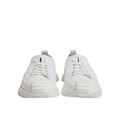 Dolce & Gabbana White Leather Low Top NS1 Sneakers Shoes Dolce & Gabbana