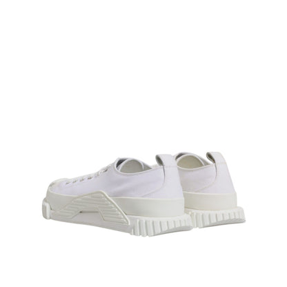 Dolce & Gabbana White Leather Low Top NS1 Sneakers Shoes Dolce & Gabbana