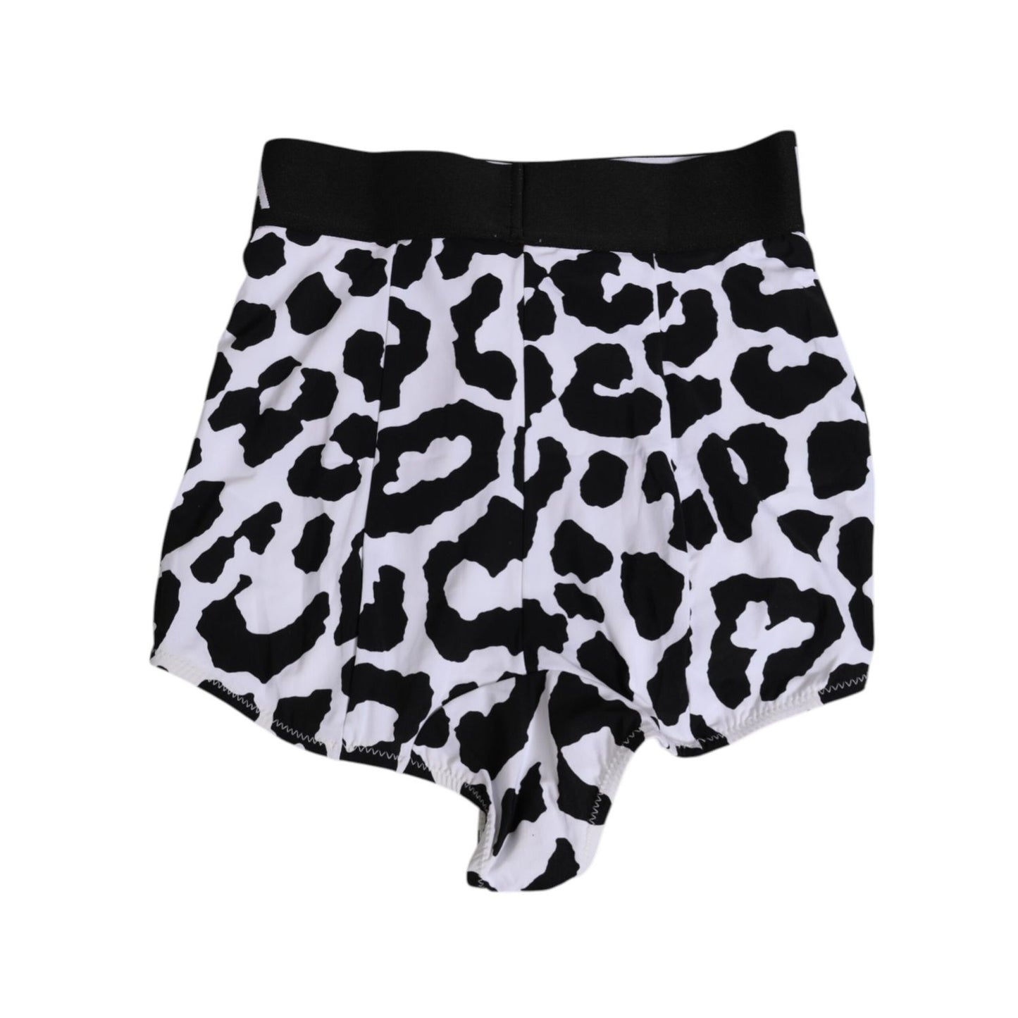 Dolce & Gabbana White Leopard Nylon High Waist Girdle Underwear Dolce & Gabbana