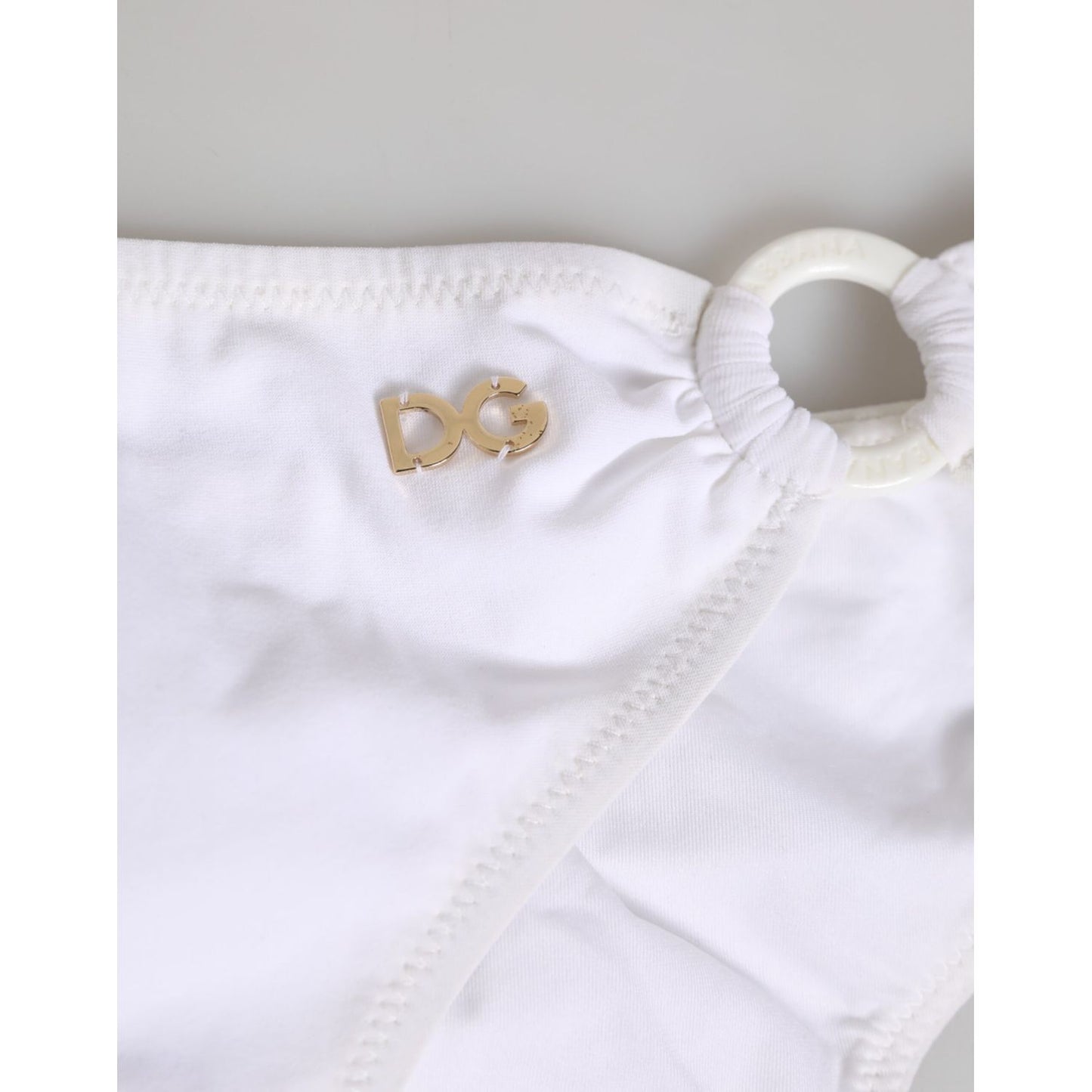 Dolce & Gabbana White Logo Swimsuit 2 Piece Top Bottom Swimwear Dolce & Gabbana