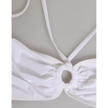 Dolce & Gabbana White Logo Swimsuit 2 Piece Top Bottom Swimwear Dolce & Gabbana