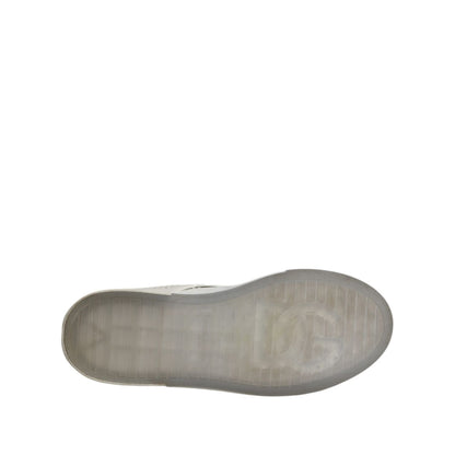 Dolce & Gabbana White Low Top DG Embossed Men Sneakers Shoes Dolce & Gabbana