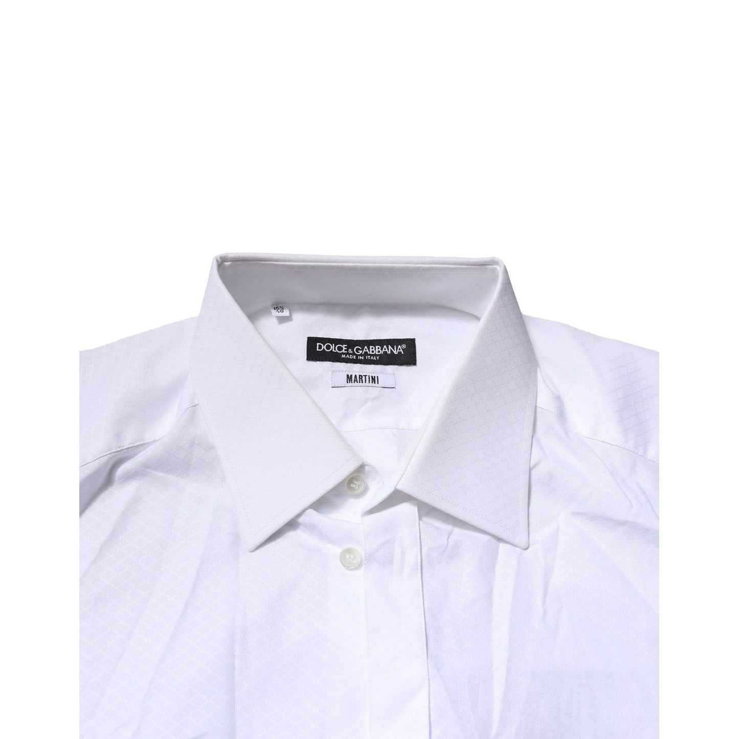 Dolce & Gabbana White MARTINI Long Sleeves Men Formal Shirt