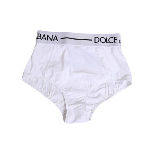 Dolce & Gabbana White Nylon Logo Waistband Panty Underwear Dolce & Gabbana