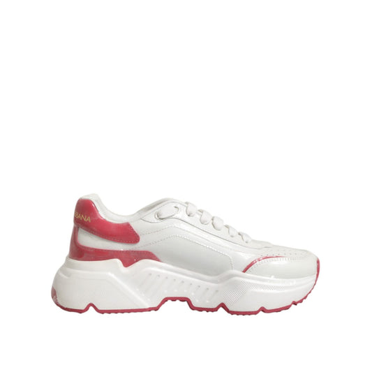 Dolce & Gabbana White Pink Daymaster Low Top Sneakers Shoes Dolce & Gabbana