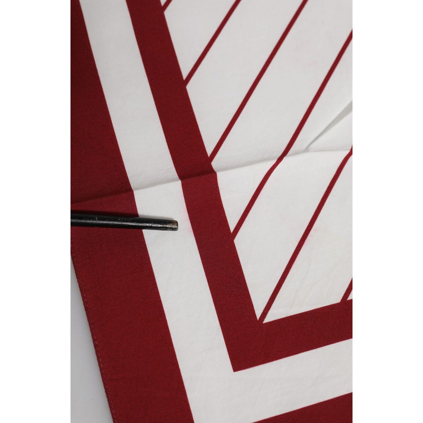 Dolce & Gabbana White Red DG Logo Square Men Foulard Scarf Dolce & Gabbana