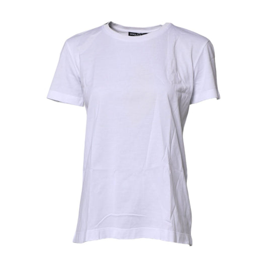 Dolce & Gabbana White Short Sleeves Round Neck Top T-shirt Dolce & Gabbana