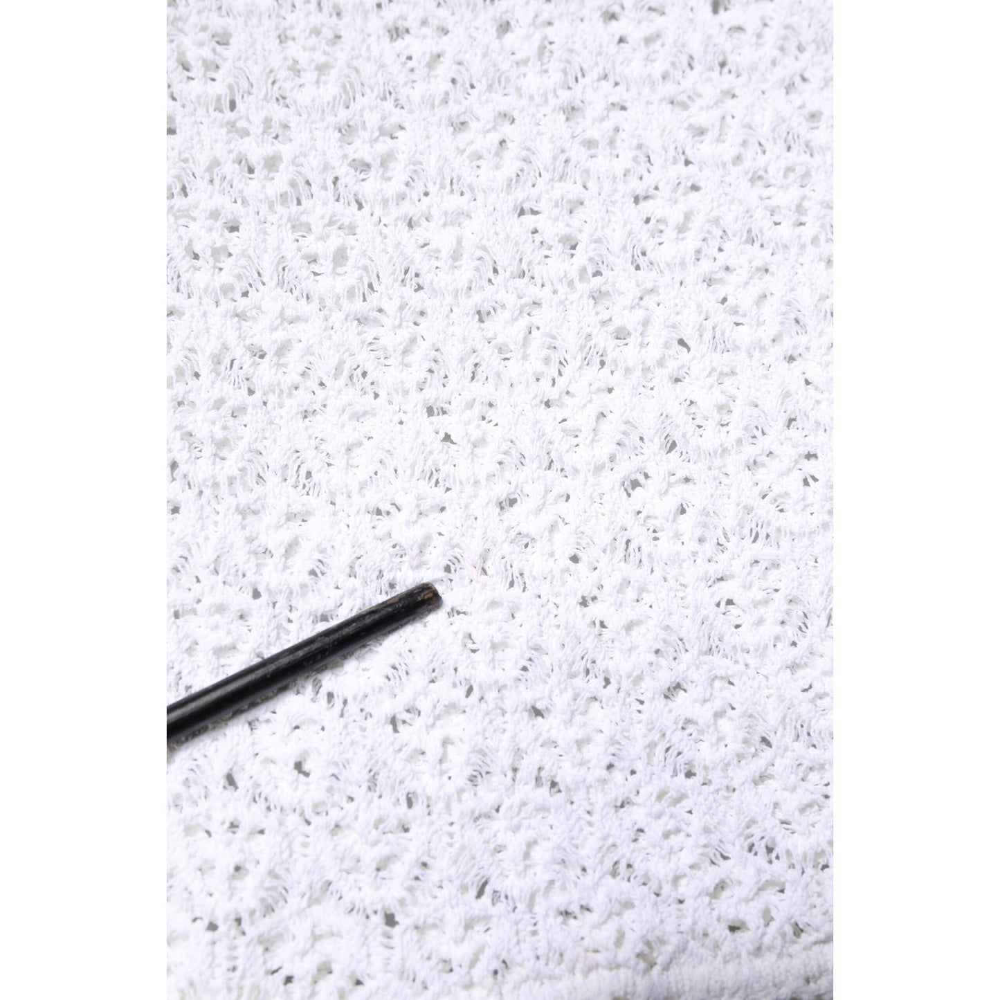 Dolce & Gabbana White Viscose Short Sleeve Crochet Top Dolce & Gabbana