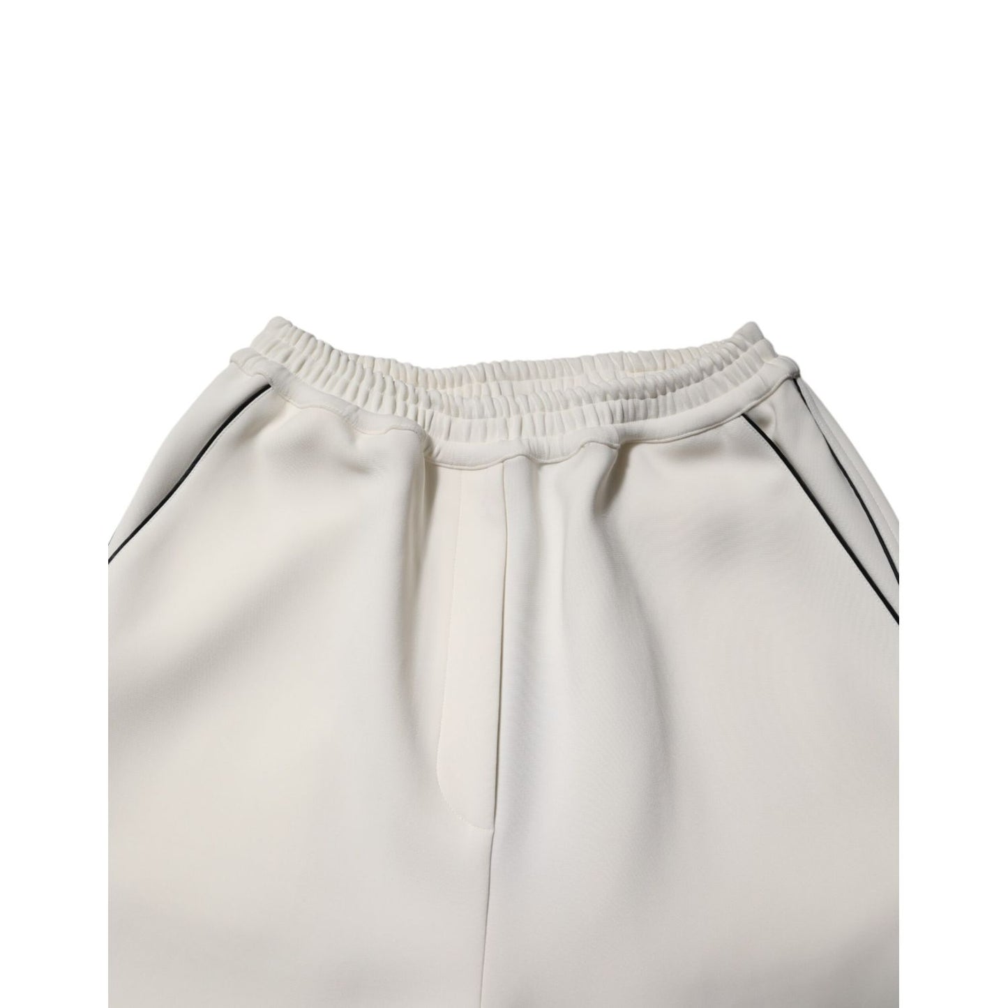 Dolce & Gabbana White Viscose Wide Leg Pull On Pants Dolce & Gabbana